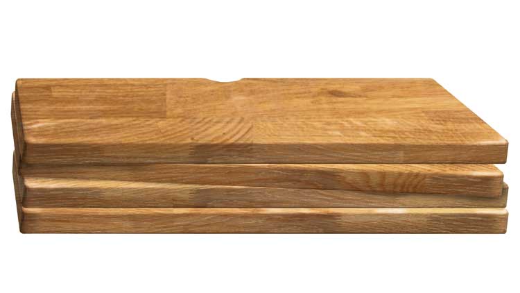 varnished oak treads