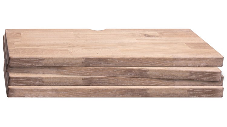 white oiled solid oak treads