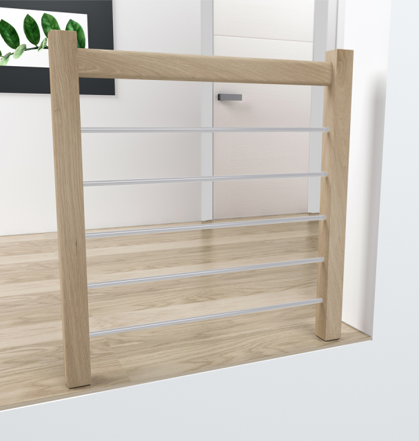 Landing banister HELSINKI white 