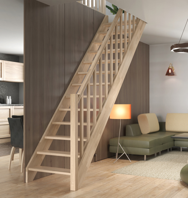 Staircase HELSINKI oak Untreated
