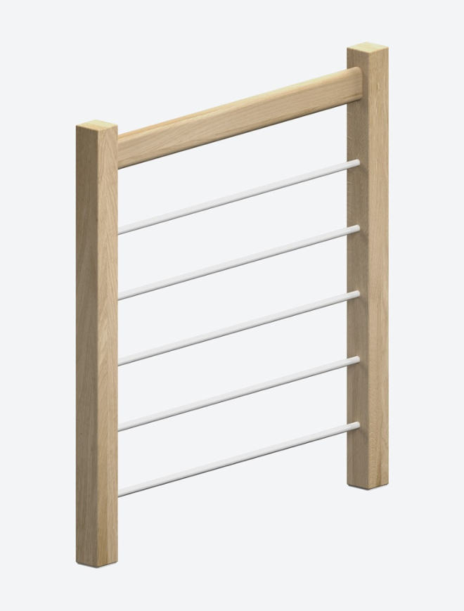 Landing banister HELSINKI white 