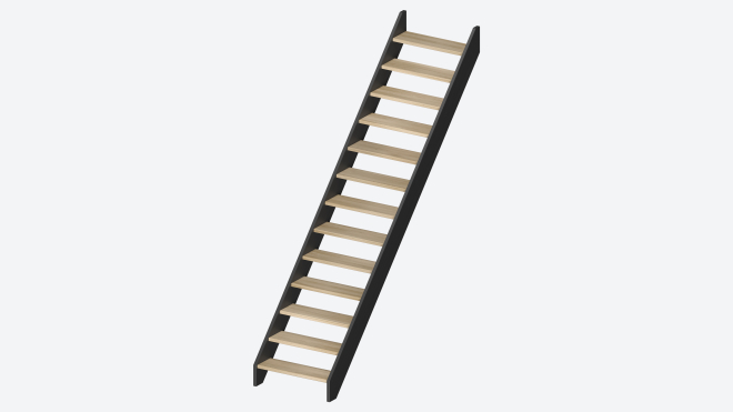 Staircase HELSINKI black Black, RAL 9005