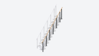 Extra staircase banister DESIGN White RAL 9016