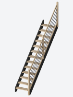 Staircase HELSINKI black Black, RAL 9005
